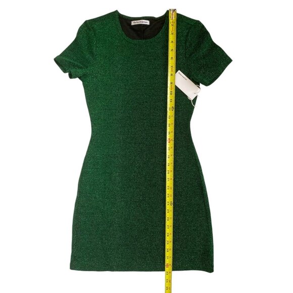 Reformation Amina Metallic Dress in Green - Picture 8 of 12